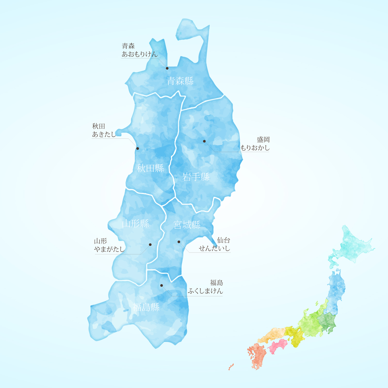 日本東北地圖