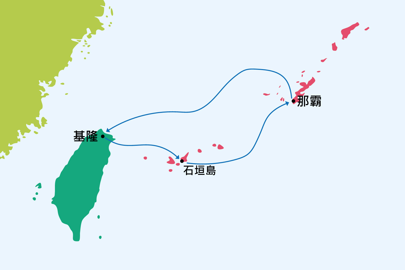 石垣島、那霸４日地圖