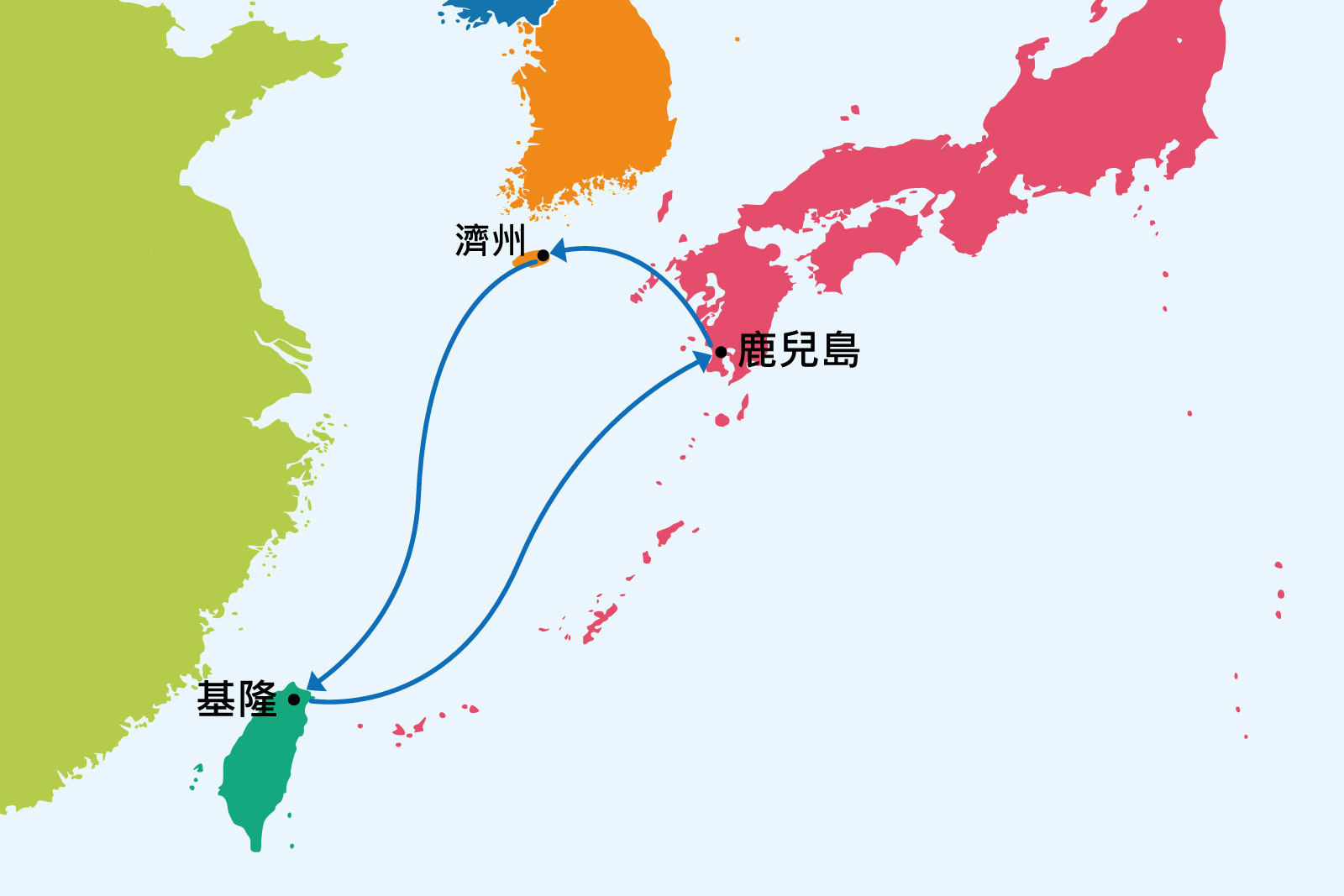 鹿兒島、濟州６日