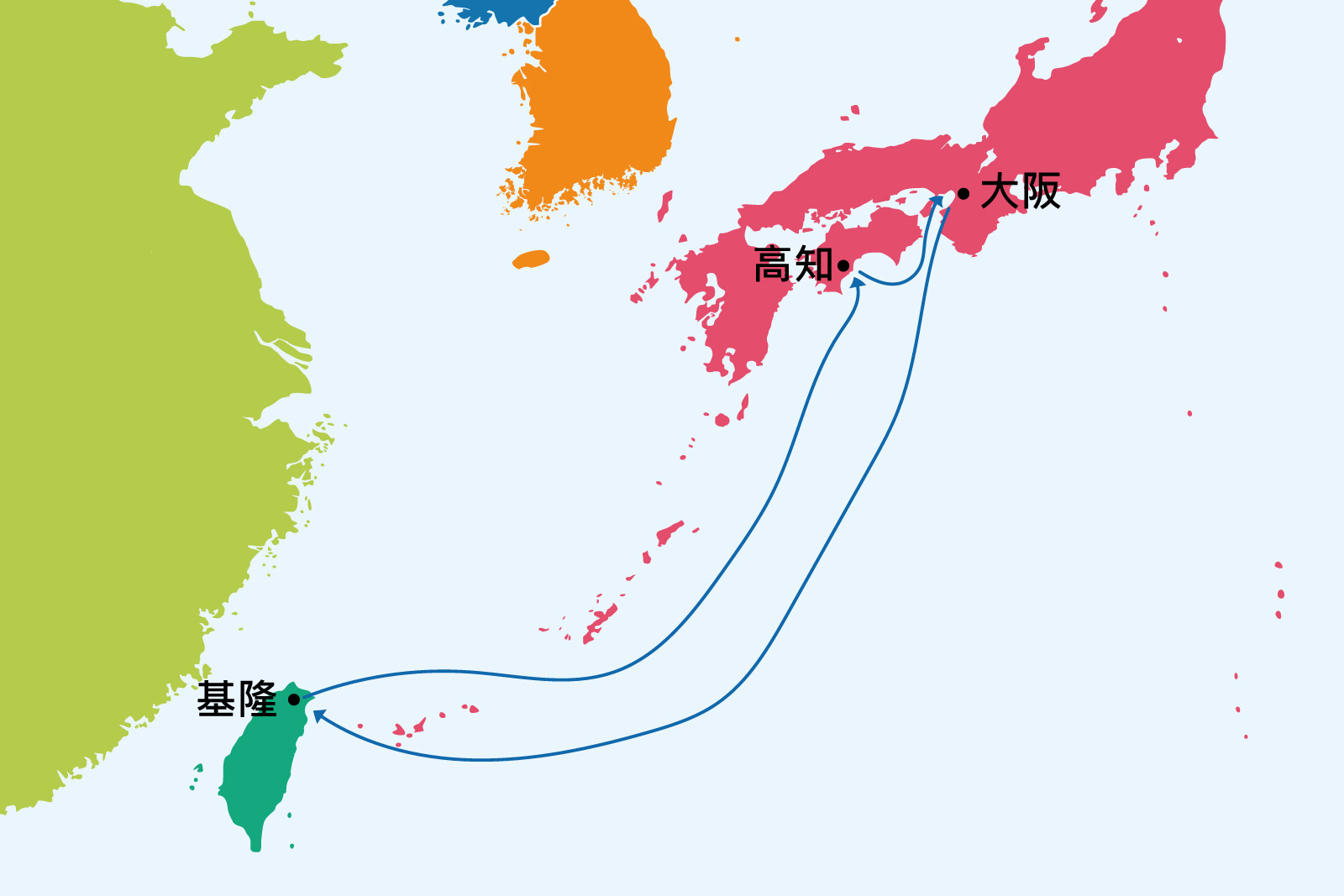大阪、高知６日